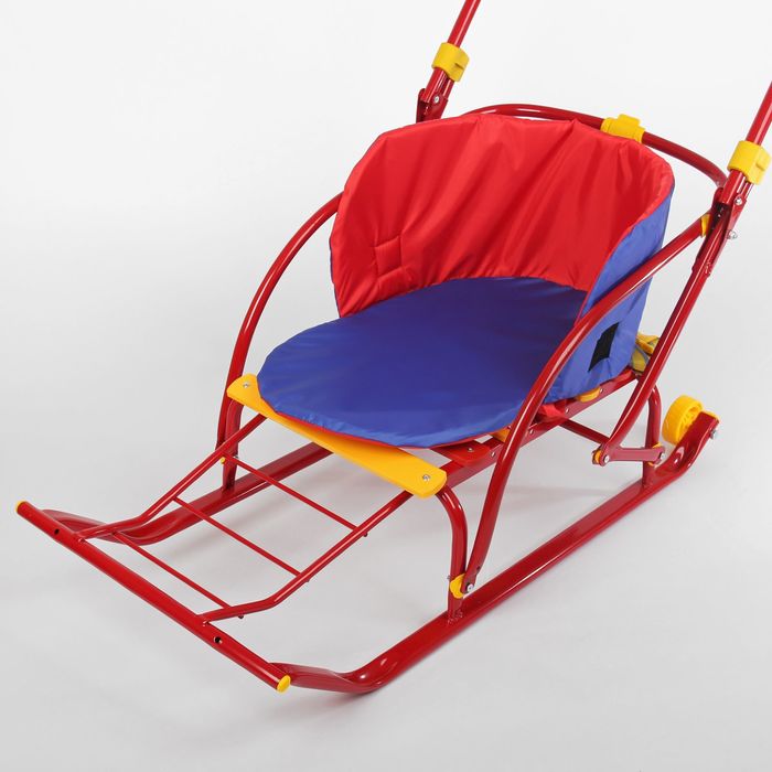 Матрас со съёмным чехлом «Белый медведь», цвет красно-синий