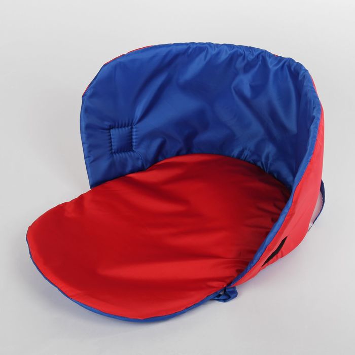 Матрас со съёмным чехлом «Белый медведь», цвет красно-синий