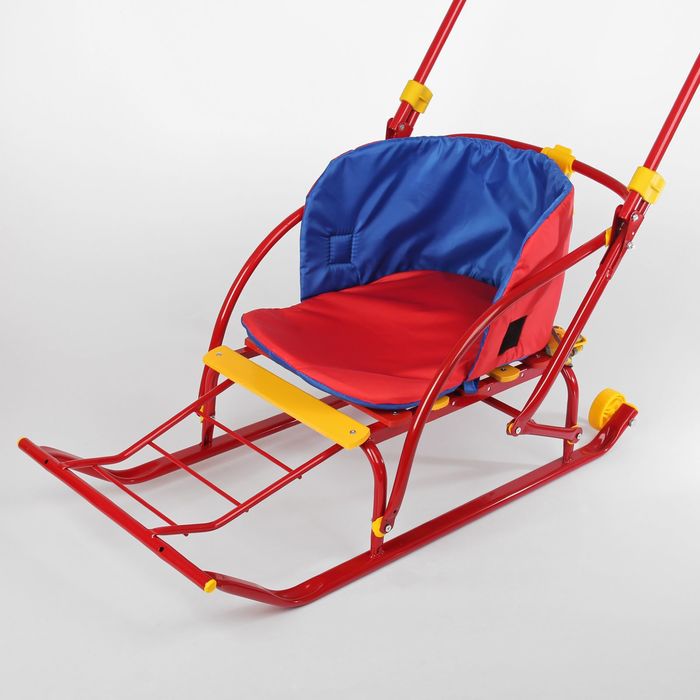 Матрас со съёмным чехлом «Белый медведь», цвет красно-синий