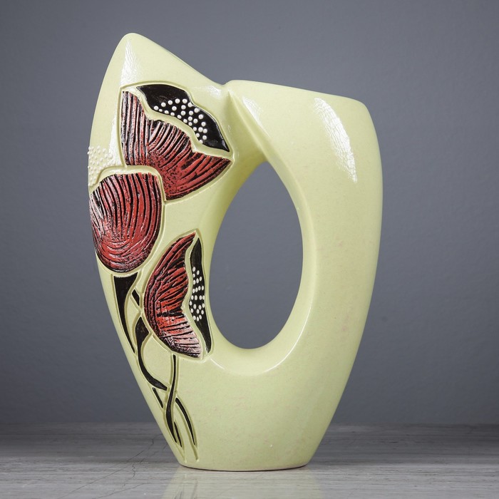 Ваза "Янтарь" зелёный, микс