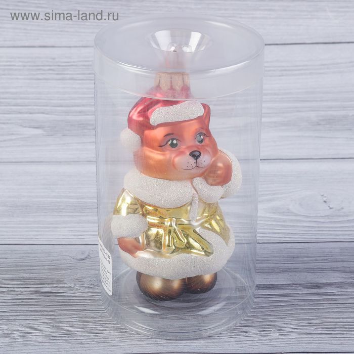 

Ёлочное украшение "Кот в шубе" 12 см