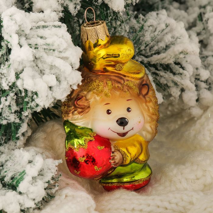 Ёлочное украшение "Ёжик" 10,5 см