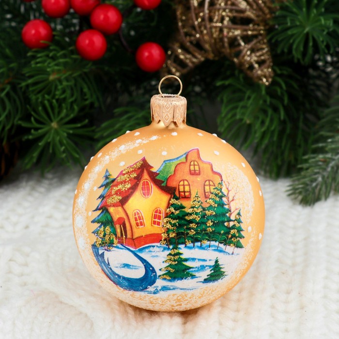 Шар "Деревушка утром" 6,5 см