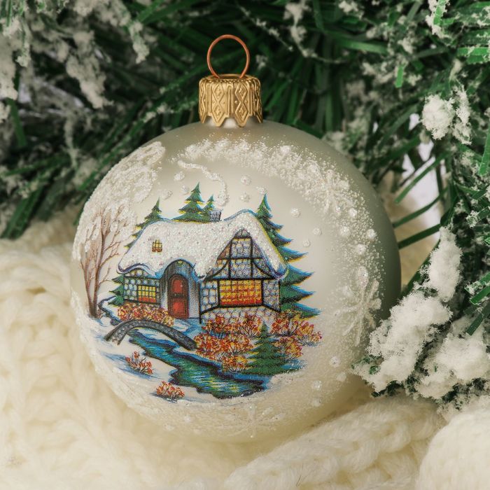 Шар "Домик у моста" 6,5 см    микс