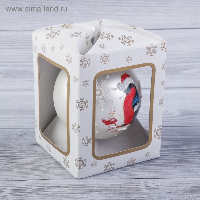 

Шар "Снегирь" 8,5 см микс