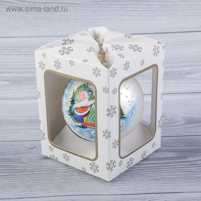 

Шар "Дед мороз с посохом" 8,5 см, микс