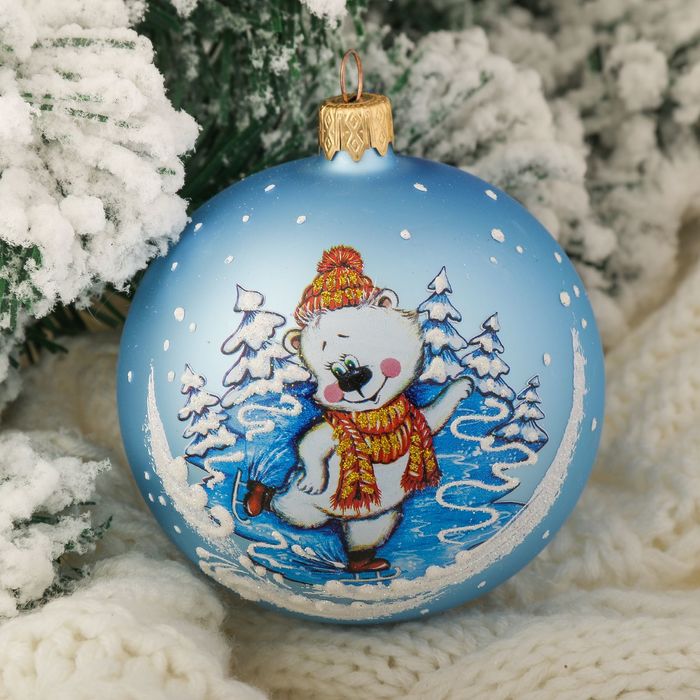 Шар "Мишка" 8,5 см  микс