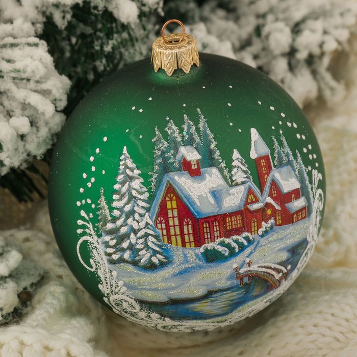 Шар "Домик на берегу" 10 см