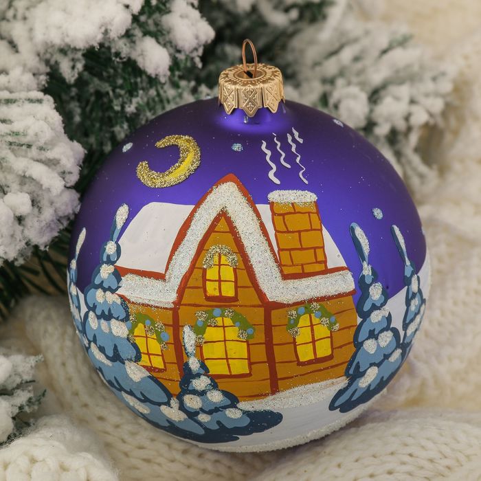 Шар "Домики" 10 см