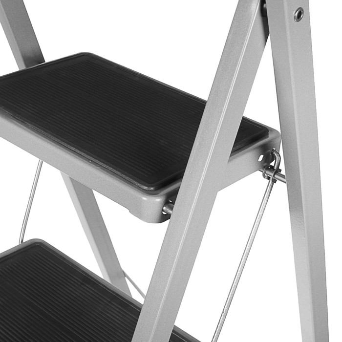 Стремянка ZALGER, с противоскользящими ковриками, высота до рабочей площадки 92см, 4 ступени