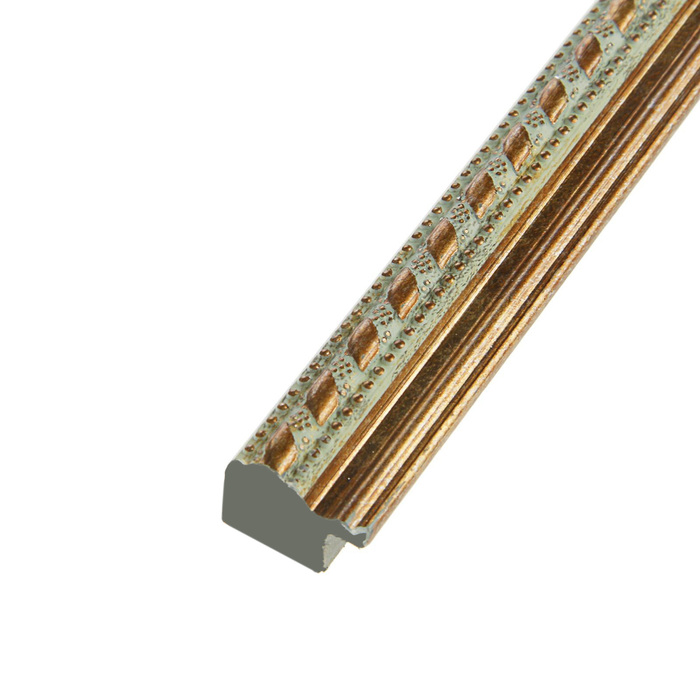 Багет пластиковый 21мм*15мм*2.9м (Ш*В*Д) белый/золотой 2115-15