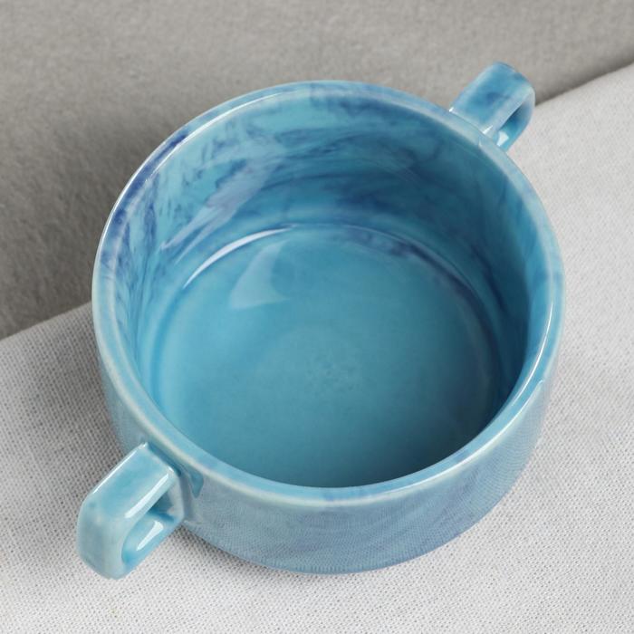 Бульонница 0,35 л, радуга голубая