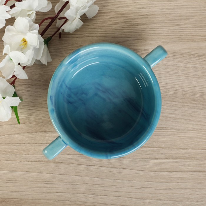 Бульонница 0,35 л, радуга голубая