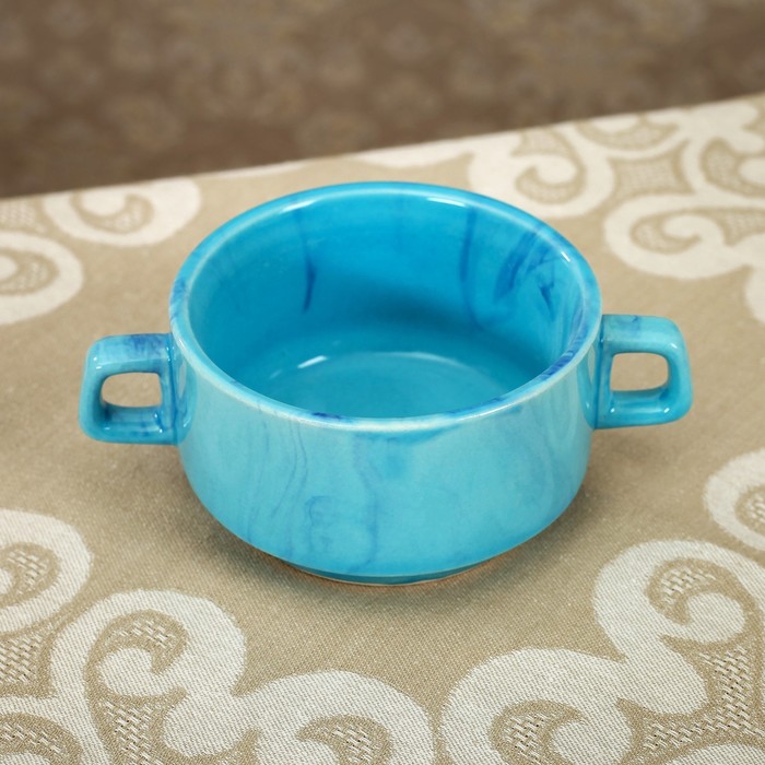 Бульонница 0,35 л, радуга голубая