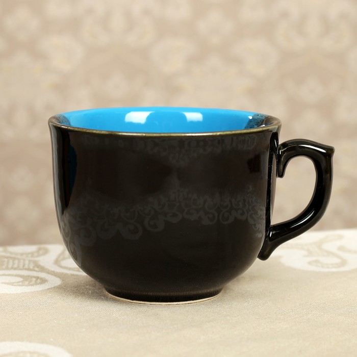 Бульонница 0,5 л "Аппетитка" капля чёрно-голубая