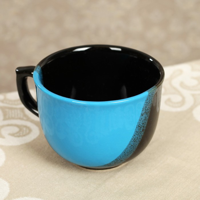 Бульонница 0,5 л "Аппетитка" капля чёрно-голубая