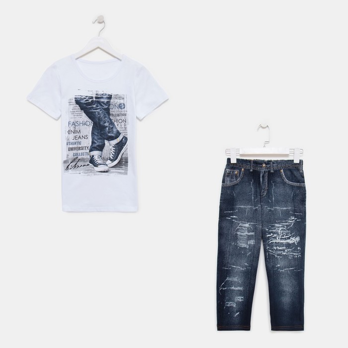 Комплект женский (футболка, бриджи) ТК-397 цвет МИКС, р-р 42