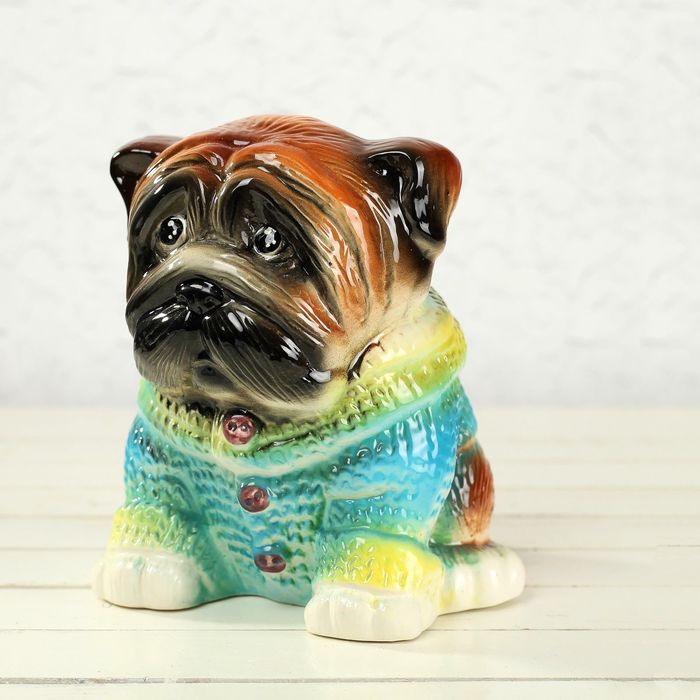 Копилка "Максик" коричневый, глазурь