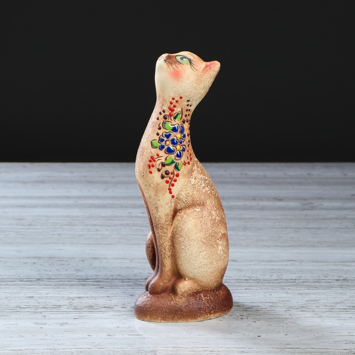 Копилка "Кися" шамот, коричневая