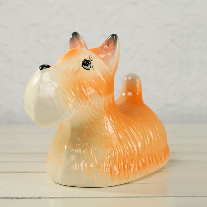 Копилка "Скотч-терьер" глазурь, солнечный