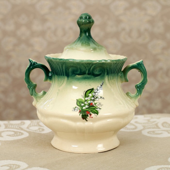 Сахарница "Блиц" изумруд, ландыш деколь