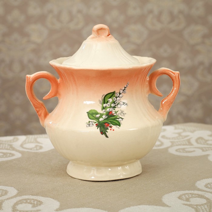 Сахарница "Лорд" коралл, ландыш деколь