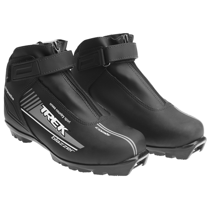 Ботинки лыжные TREK Blazzer Control NNN ИК, цвет чёрный, лого серый, размер 41