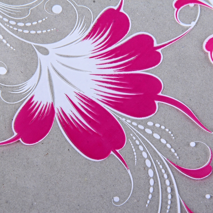 Пленка для цветов "Лаванда", бело-малиновая, 0,7 х 8,5 м, 35 мкм