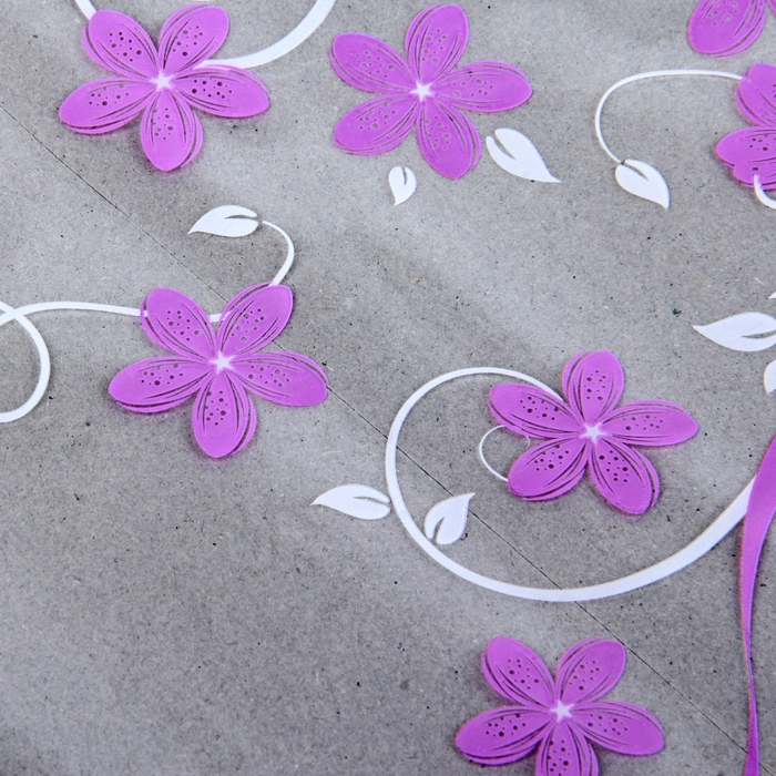 Пленка для цветов "Августина" сиреневый-белый 700 мм х 8.5 м