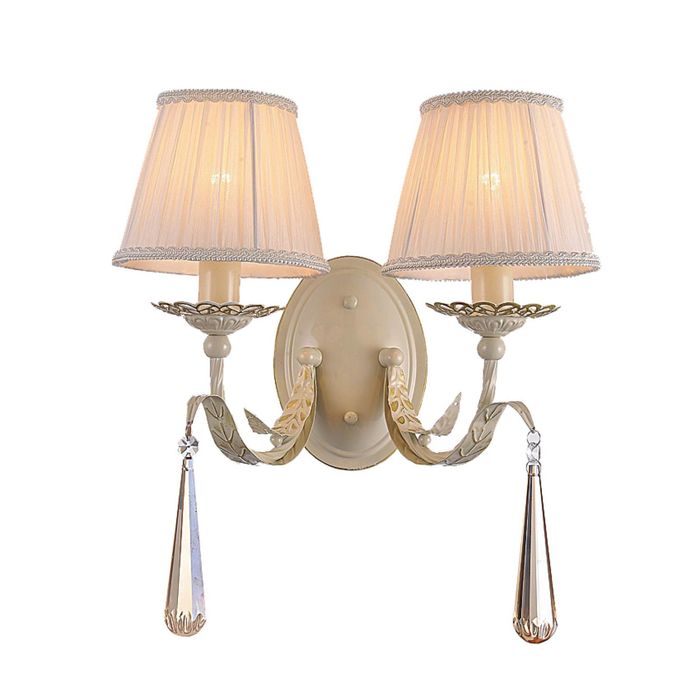 Бра "Triste" 2x40W E14 слоновая кость 43x20x23 см