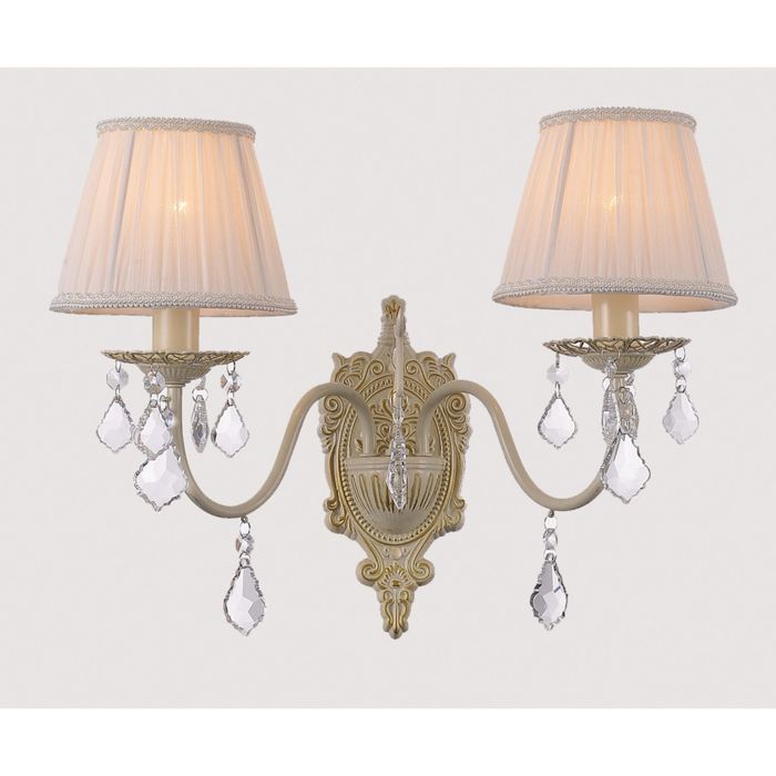 Бра "Gara" 2x40W E14 слоновая кость 35x27x35 см