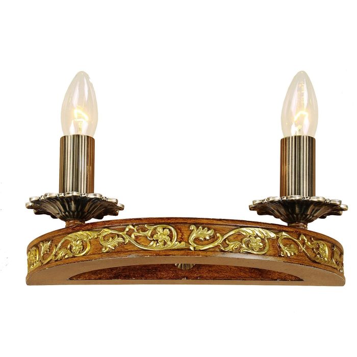 Бра 1272-2W "Palazzo" 2xE14 60W античная бронза 30x15x20 см