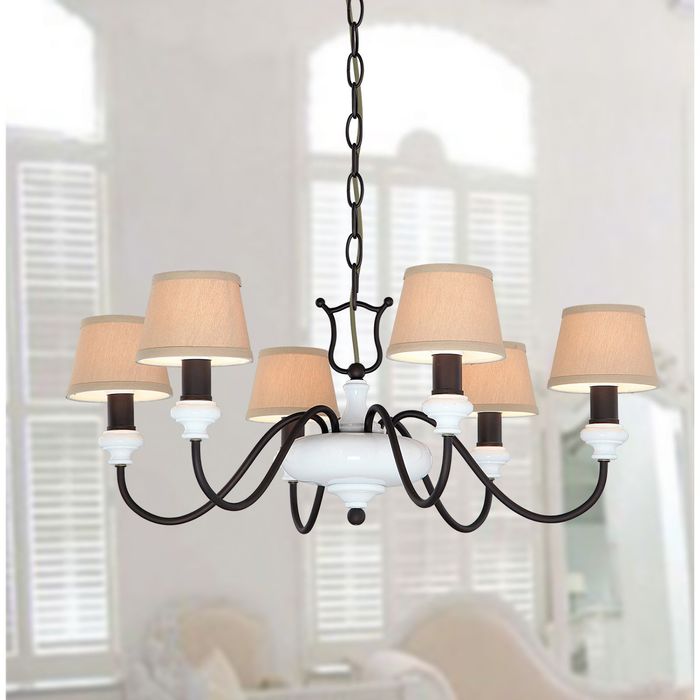 Люстра 1410-6P "Accogliente" 6xE14 40W темно-коричневый 71x71x23 см