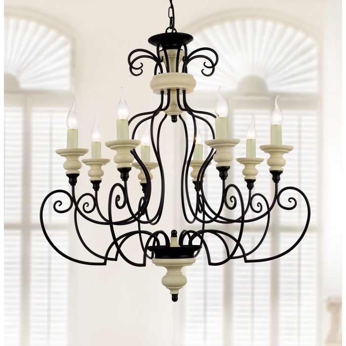 Люстра 1405-8P "Corfu" 8xE14 40W темно-коричневый 80x80x82 см