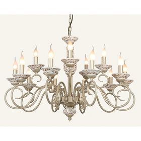 

Люстра 1141-15P "Gesso" 15xE14 60W античный белый 90x90x61 см