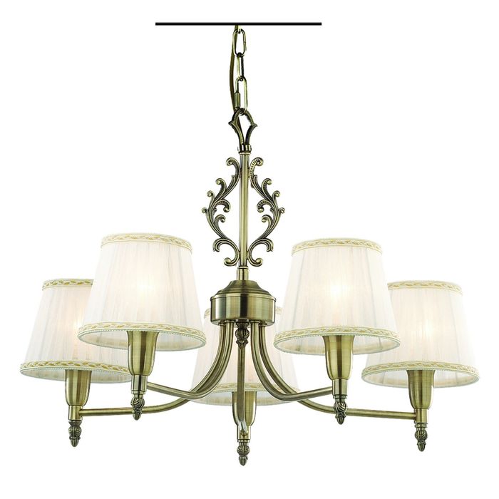 Люстра 1192-5P "Idilia" 5xE14 60W античная бронза 62x62x43 см