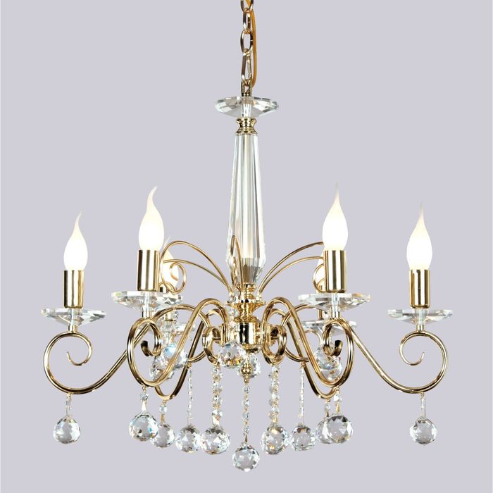 Люстра 1027-6P "Paphos" 6xE14 60W золото 62x62x60 см