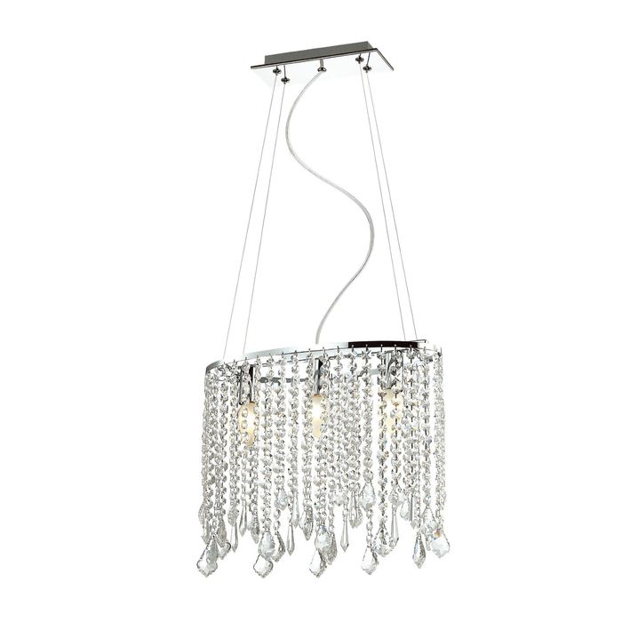 Люстра 1692-3P "Rain" 3xE14 40W хром 14,5x39x45 см