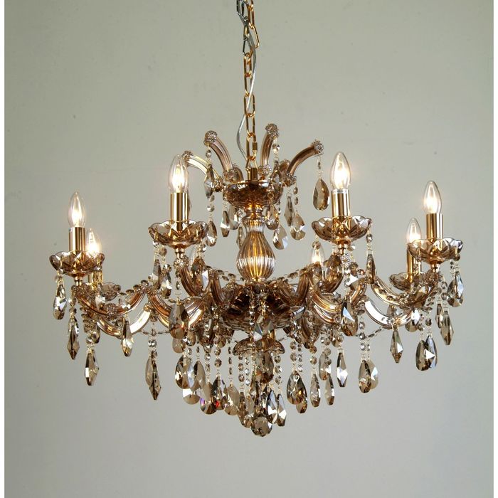 Люстра 1650-8P "Teresia" 8xE14 40W золото 67x67x47 см