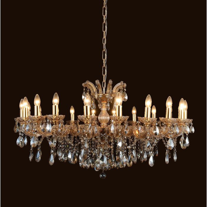 Люстра 1650-20P "Teresia" 20xE14 40W золото 112x112x63 см