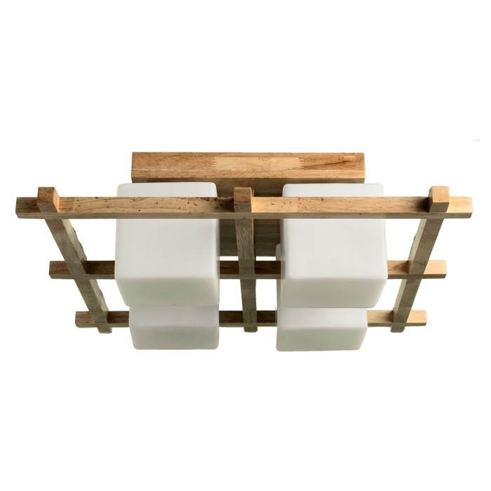 Светильник "Woods" 4x60W E27 коричневый 52x52x20 см