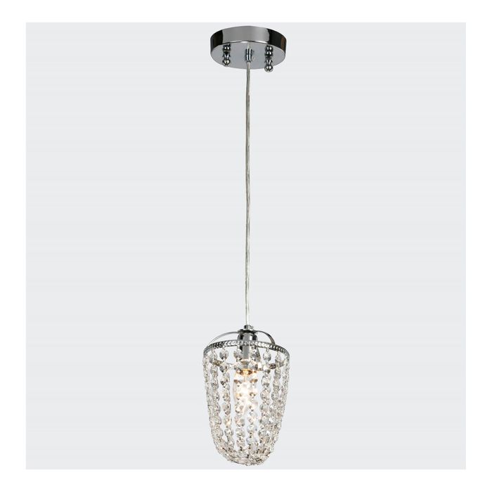 Люстра подвес "Caramel" 1xE14 40W хром 12x12x68 см