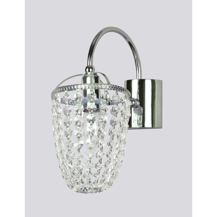 Бра "Caramel" 1x40W E14 хром 12x22x22 см