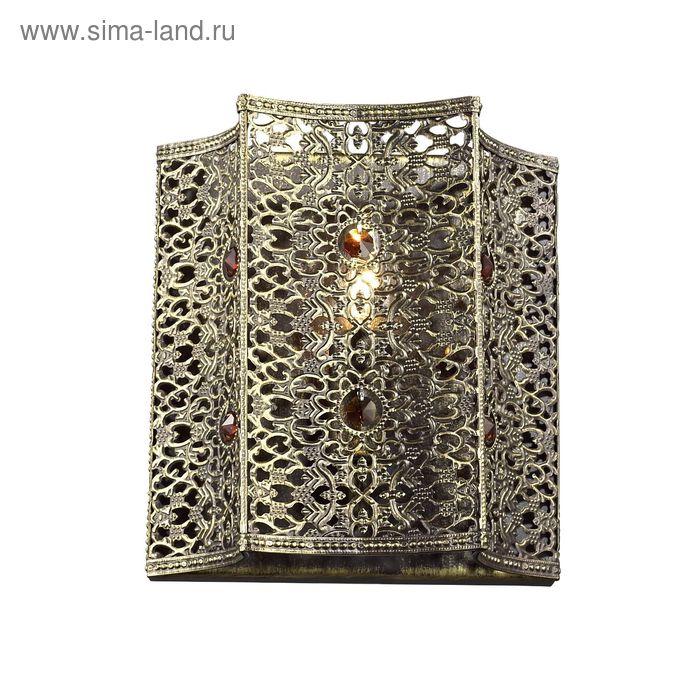 цена Бра 1624-1W Bazar 1xE14, 40W золотисто-коричневый 20,5x12,5x21,5 см