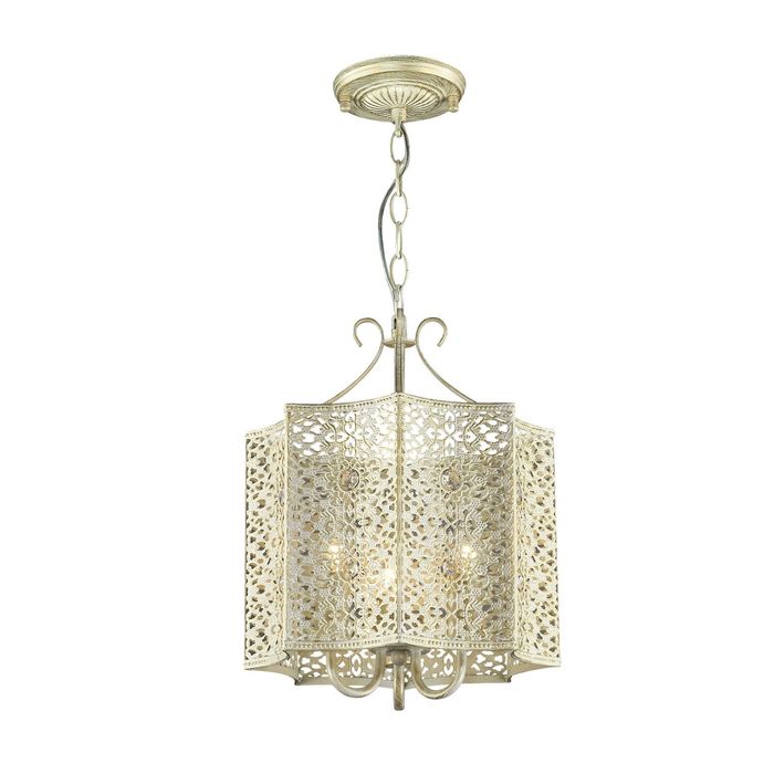 Светильник "Bazar" 3xE14 40Вт золотисто-белый 288x288x45см