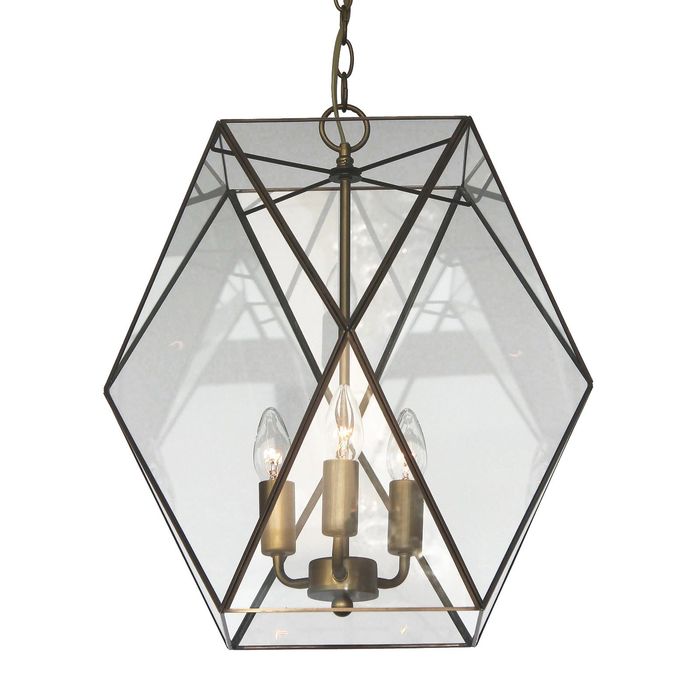 Светильник "Shatir" 3x40Вт E14 бронза 31x31x55см