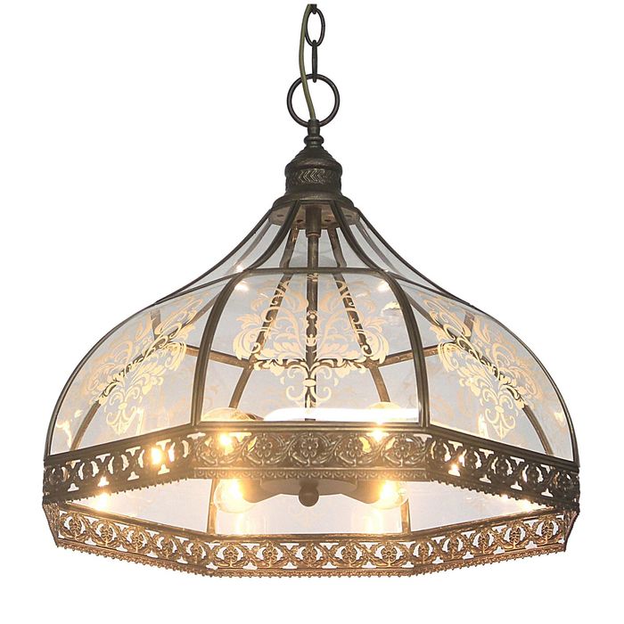 Люстра 1634-6P "Sandal" 6xE14 40W коричневый 47x47x36,5 см