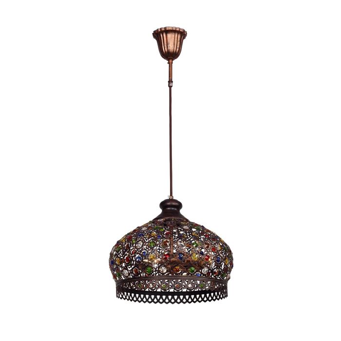 Люстра подвес "Latifa" 3xE27 40W коричневый 32x32x60 см