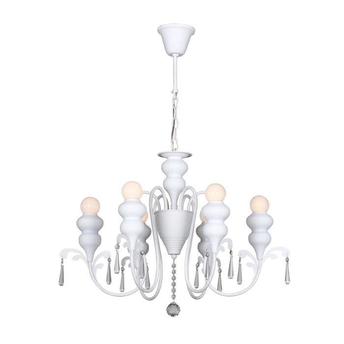 Люстра 1674-6P "Kenia" 6xE14 40W белый 70x70x50 см