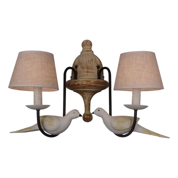 Бра 1594-2W "Birds" 2xE14 40W черный 28x42x44 см